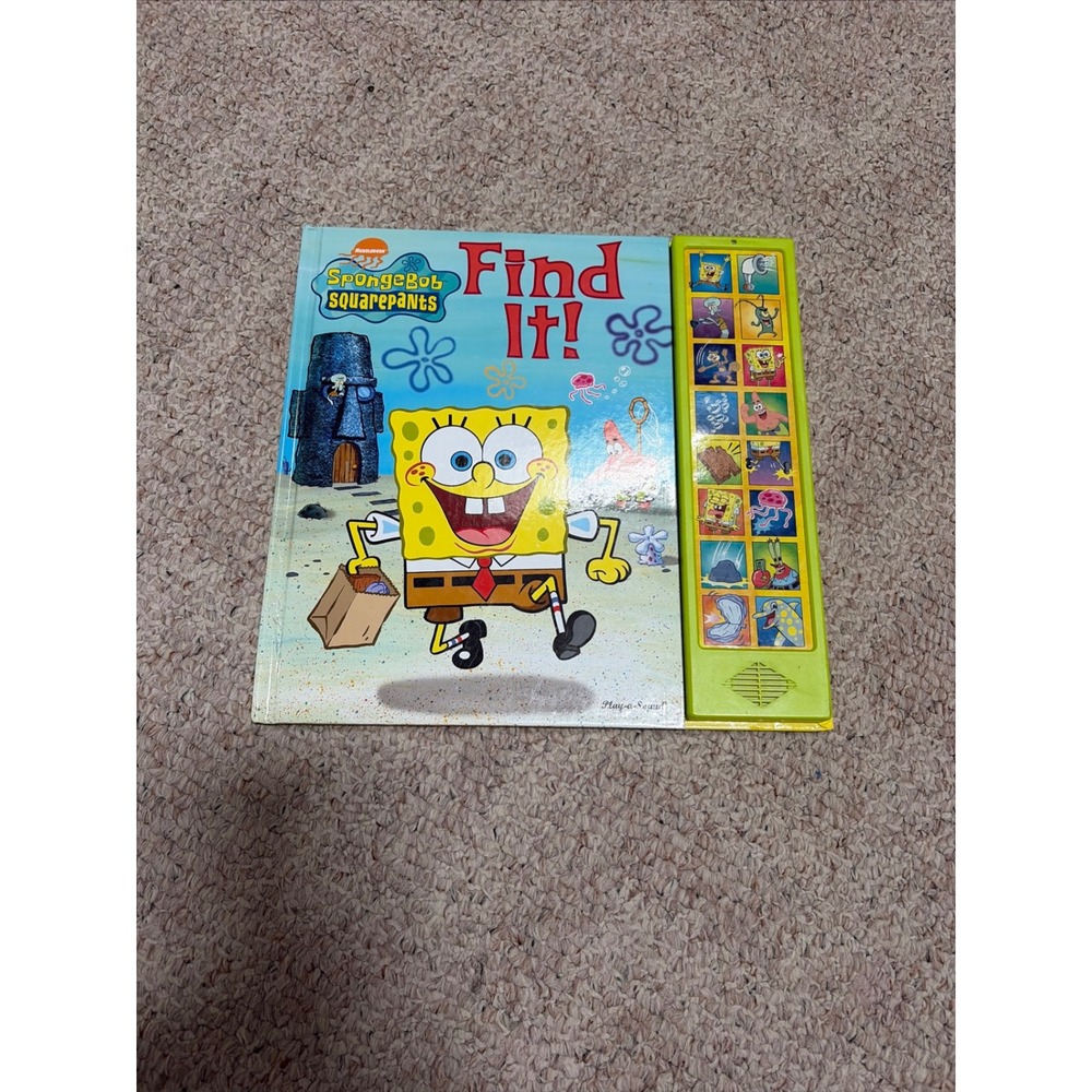 SpongeBob SquarePants Find It! Play-a-Sound Interactive Book 16 Sounds 2002